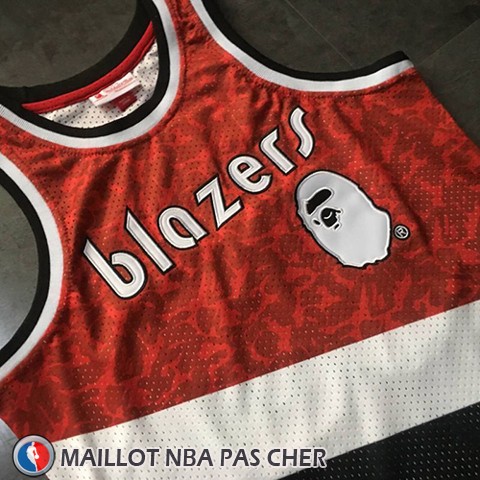 Maillot Portland Trail Blazers Bape No 93 Retro Rouge
